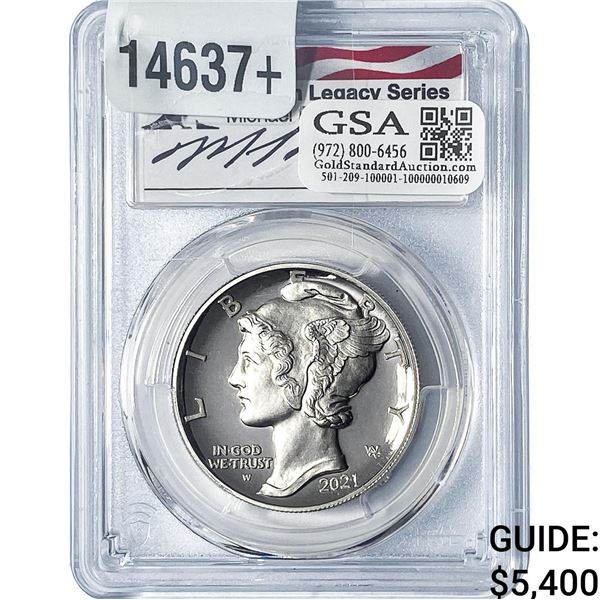 2021-W $25 1oz Palladium American Eagle PCGS PR69 DCAM