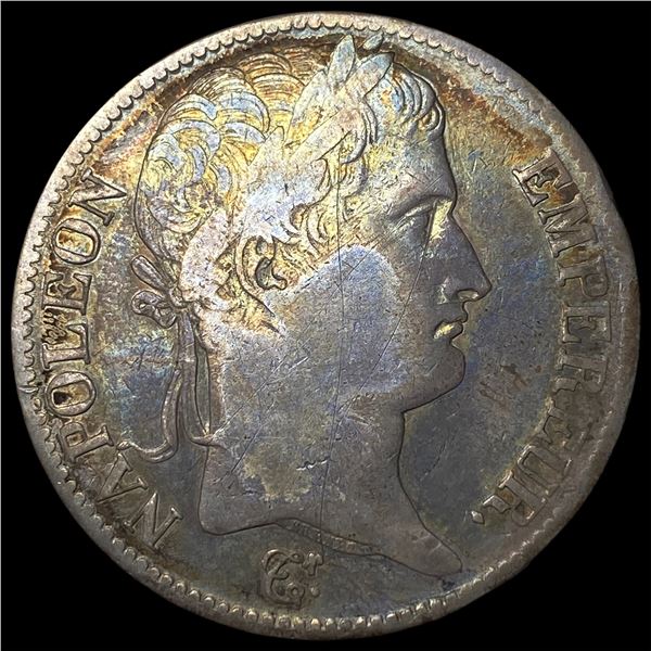 1813-A Silver 5 Francs Napoleon I France  LIGHTLY CIRCULATED