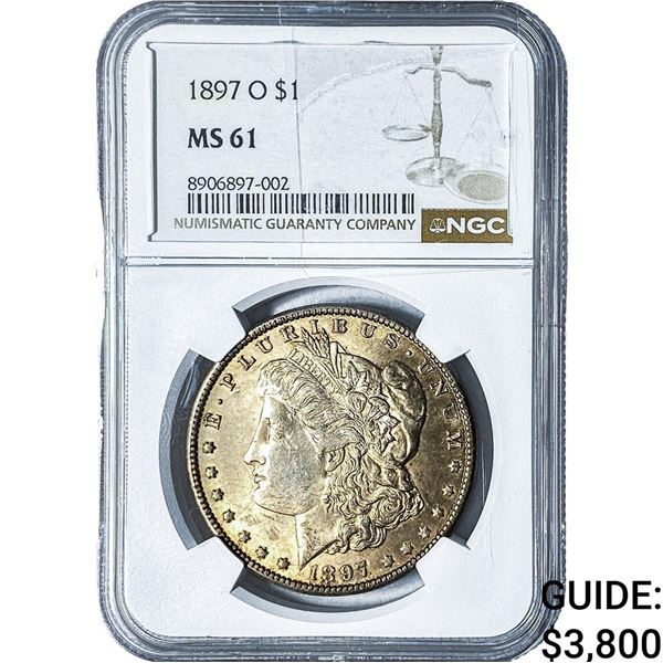 1897-O Morgan Silver Dollar NGC MS61