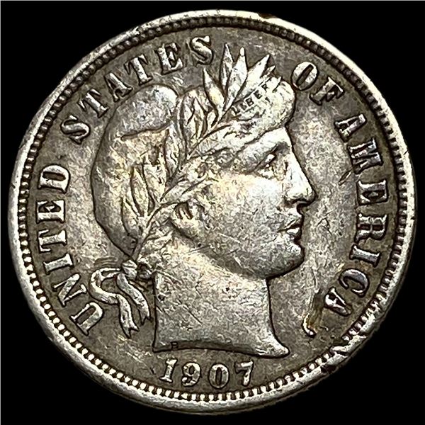 1907-S Silver Barber Dime CLOSELY  UNCIRCULATED