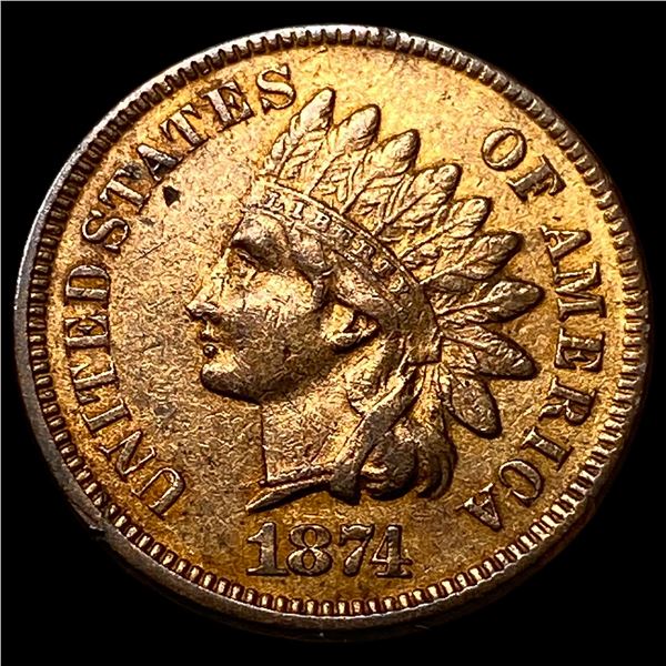 1874 RD Indian Head Cent CLOSELY UNCIRCULATED