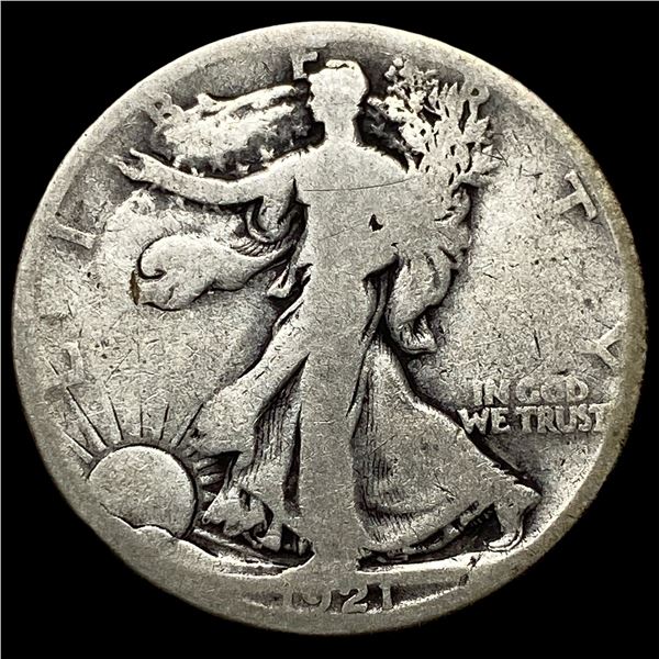 1921-S Silver Half Dollar Walking Liberty  NICELY CIRCULATED