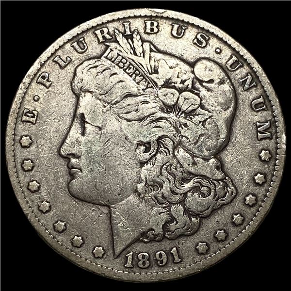 1891-CC Silver Morgan Dollar NEARLY  UNCIRCULATED