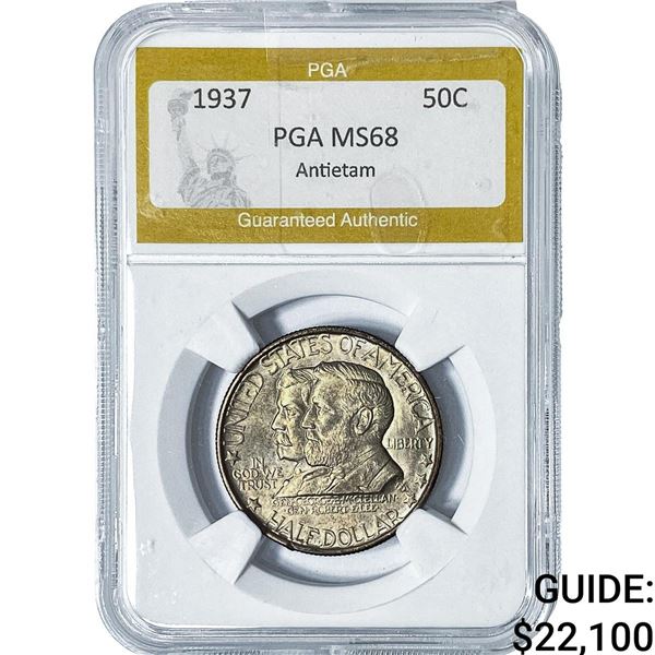 1937 Antietam Half Dollar PGA MS68