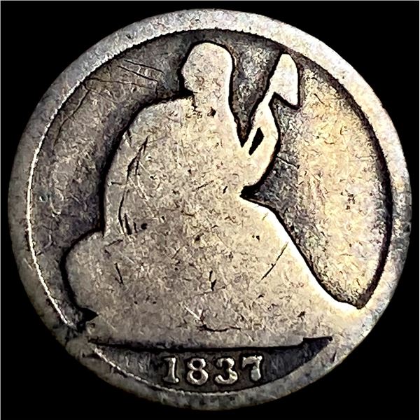 1837 Silver Half Dime (No Stars) NICELY  CIRCULATED