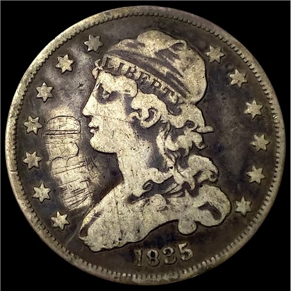 1835 Silver Capped Bust Quarter NICELY  CIRCULATED