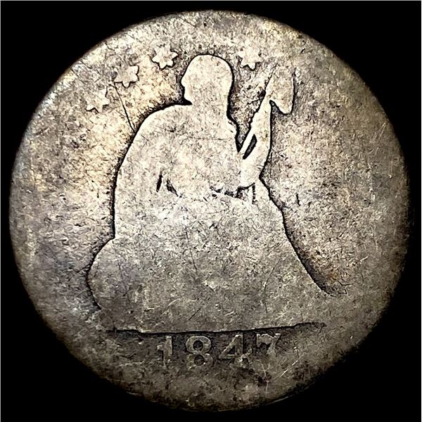 1847-O Silver Seated Liberty Half Dollar  NICELY CIRCULATED