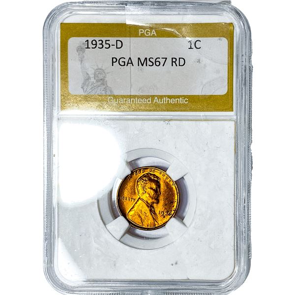 1935-D Wheat Cent PGA MS67 RD