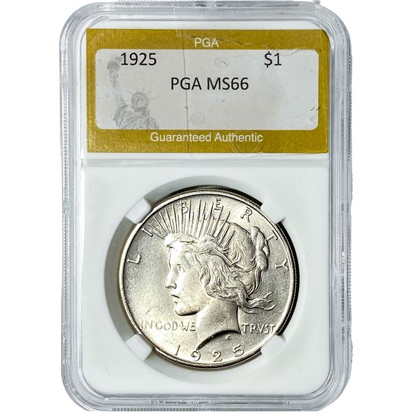 1925 Silver Peace Dollar PGA MS66