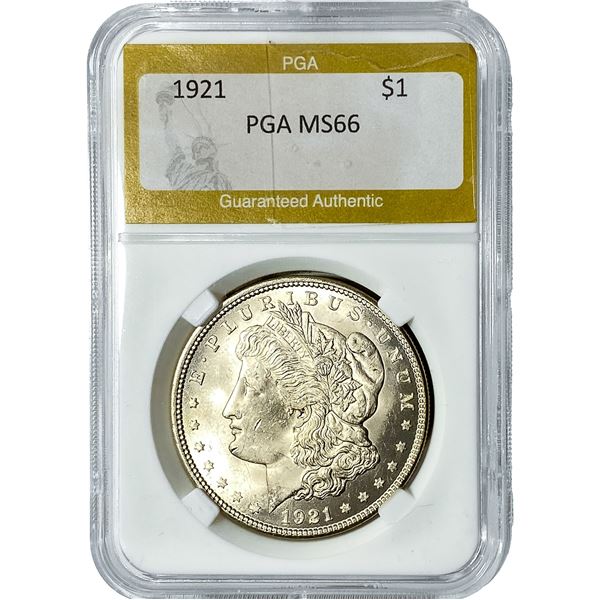 1921 Morgan Silver Dollar PGA MS66