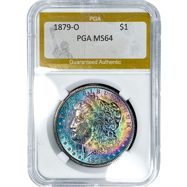 1879-O Morgan Silver Dollar PGA MS64 Toned