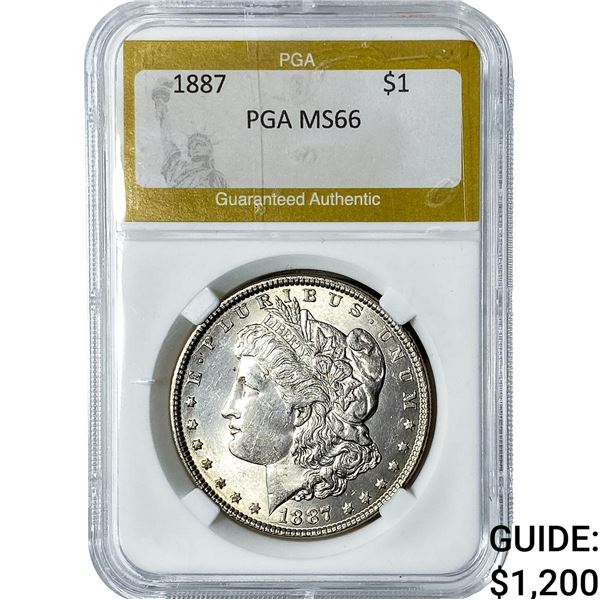 1887 Morgan Silver Dollar PGA MS66