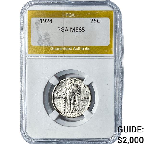 1924 Standing Liberty Quarter PGA MS65