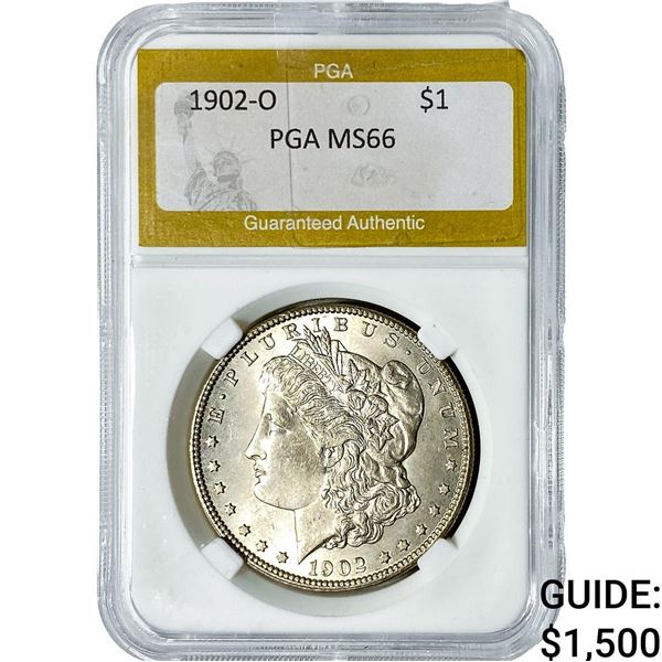 1902-O Morgan Silver Dollar PGA MS66