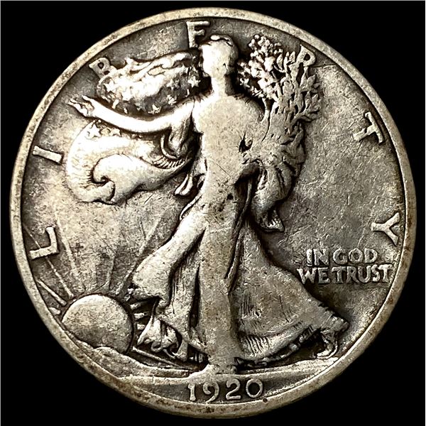 1920-D Silver Walking Liberty Half Dollar  LIGHTLY CIRCULATED