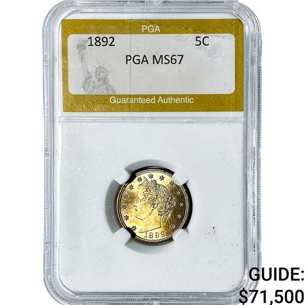 1892 Liberty Victory Nickel PGA MS67