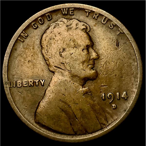 1914-D Lincoln Wheat Cent NEARLY UNCIRCULATED