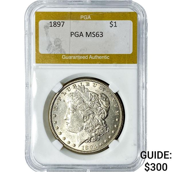 1897 Morgan Silver Dollar PGA MS63