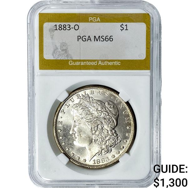 1883-O Morgan Silver Dollar PGA MS66
