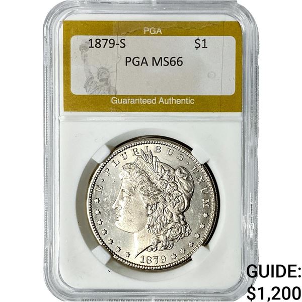 1879-S Morgan Silver Dollar PGA MS66