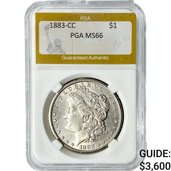 1883-CC Morgan Silver Dollar PGA MS66