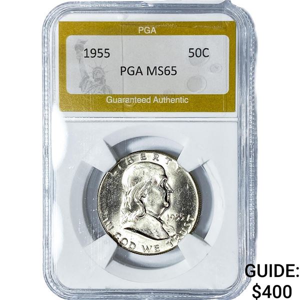 1955 Franklin Half Dollar PGA MS65
