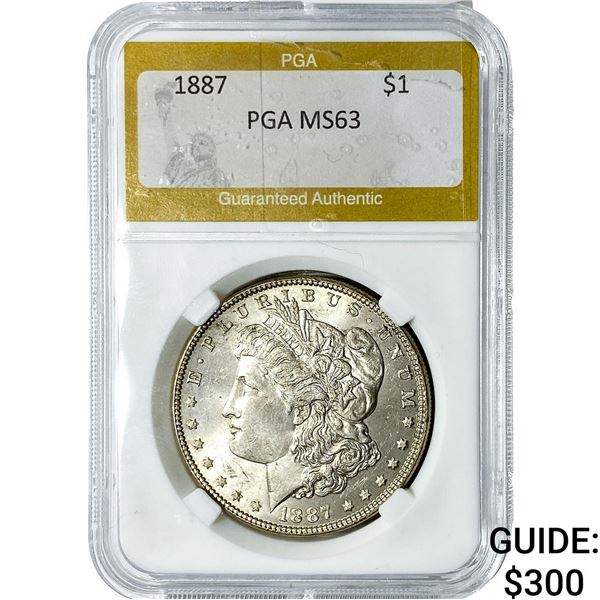 1887 Morgan Silver Dollar PGA MS63