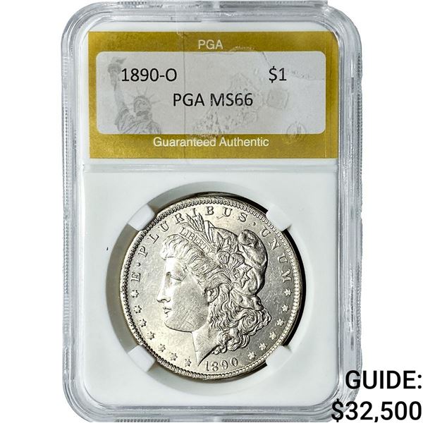 1890-O Morgan Silver Dollar PGA MS66