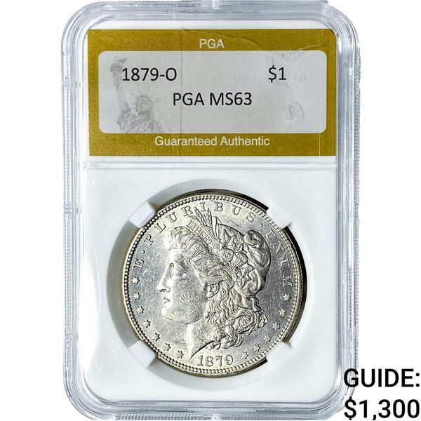 1879-O Morgan Silver Dollar PGA MS63