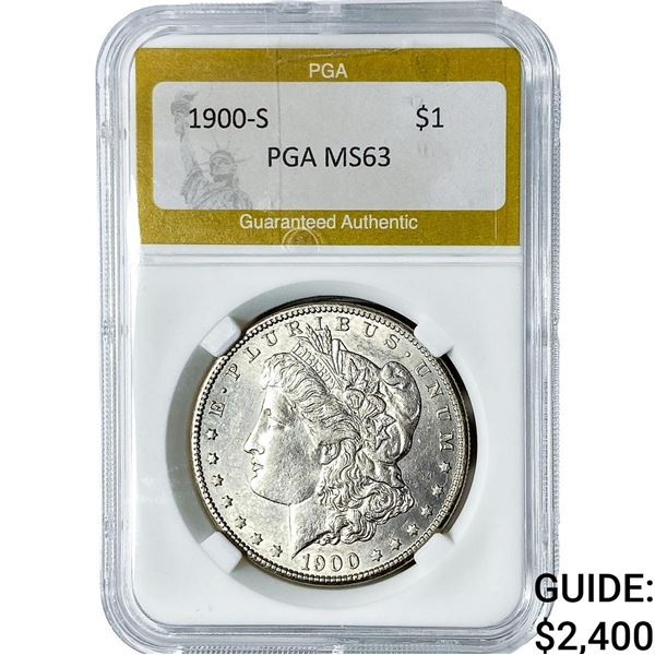 1900-S Morgan Silver Dollar PGA MS63