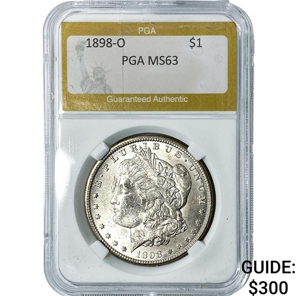 1898-O Morgan Silver Dollar PGA MS63