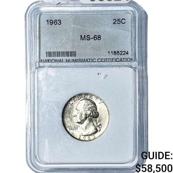 1963 Washington Silver Quarter NNC MS68