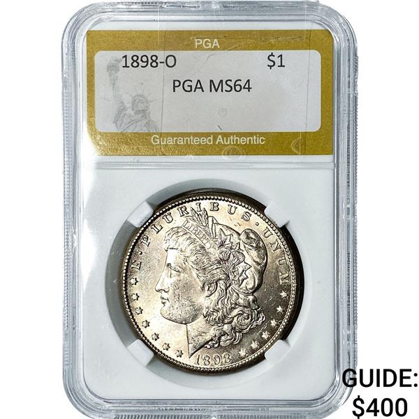 1898-O Morgan Silver Dollar PGA MS64