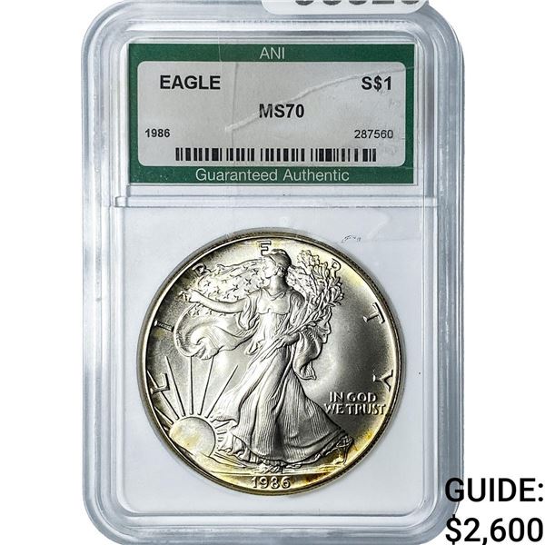 1986 Silver Eagle ANI MS70
