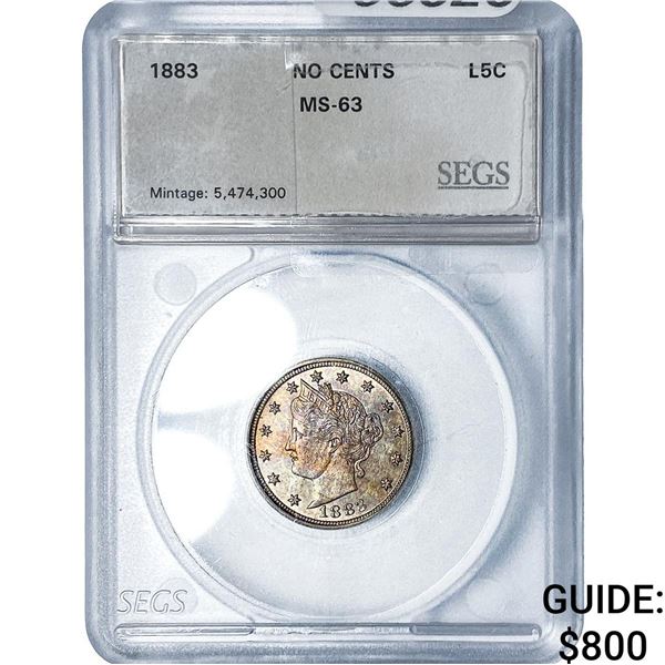 1883 Liberty Victory Nickel SEGS MS63