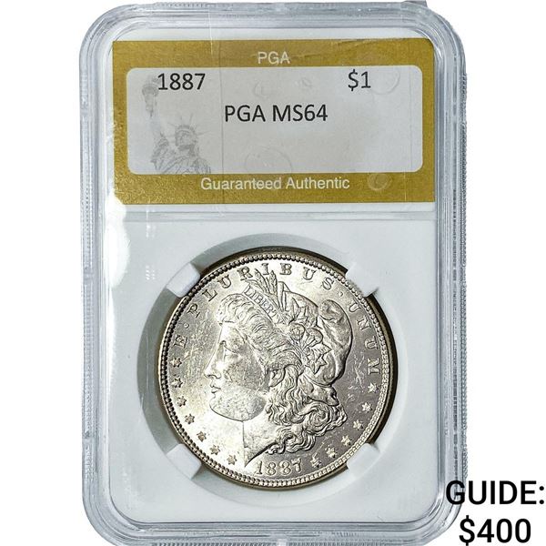 1887 Morgan Silver Dollar PGA MS64
