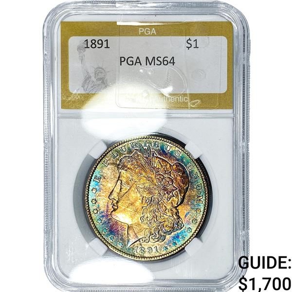1891 Morgan Silver Dollar PGA MS64