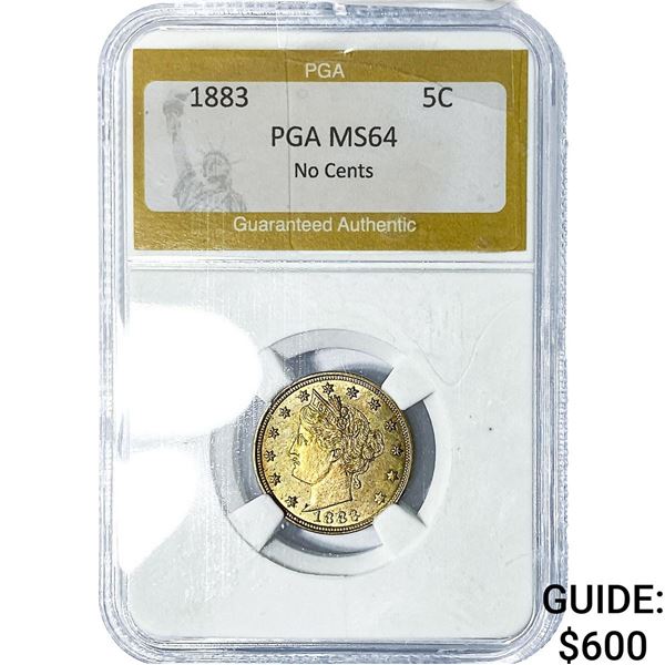 1883 Liberty Victory Nickel PGA MS64 No Cents