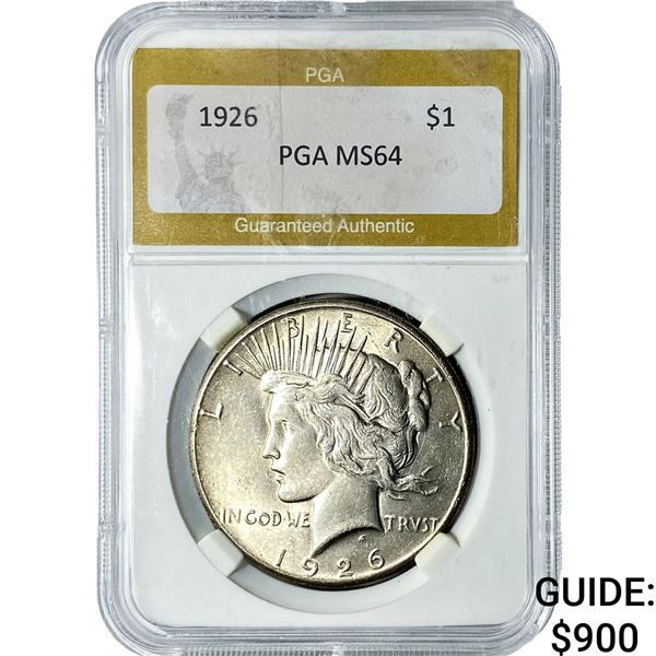 1926 Silver Peace Dollar PGA MS64