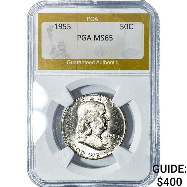 1955 Franklin Half Dollar PGA MS65