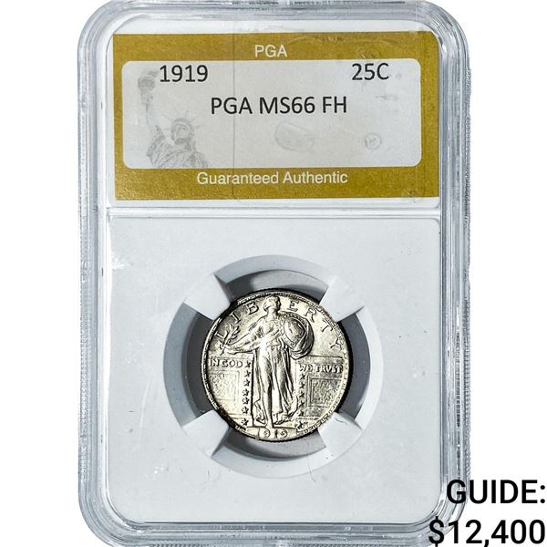 1919 Standing Liberty Quarter PGA MS66 FH