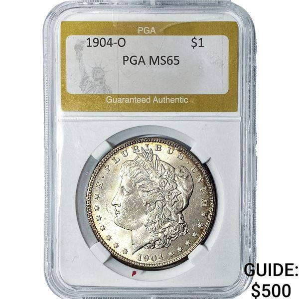 1904-O Morgan Silver Dollar PGA MS65