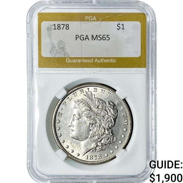 1878 Morgan Silver Dollar PGA MS65