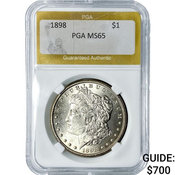 1898 Morgan Silver Dollar PGA MS65