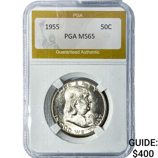1955 Franklin Half Dollar PGA MS65