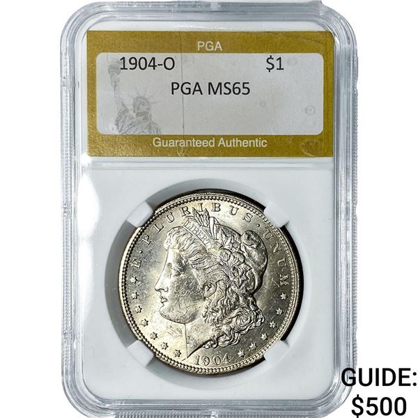 1904-O Morgan Silver Dollar PGA MS65