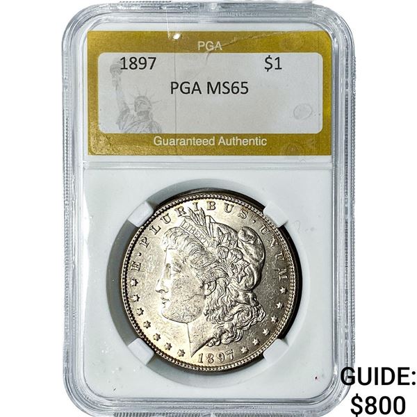 1897 Morgan Silver Dollar PGA MS65