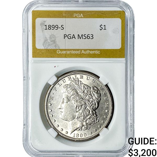 1899-S Morgan Silver Dollar PGA MS63