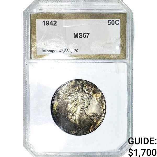 1942 Walking Liberty Half Dollar PCI MS67