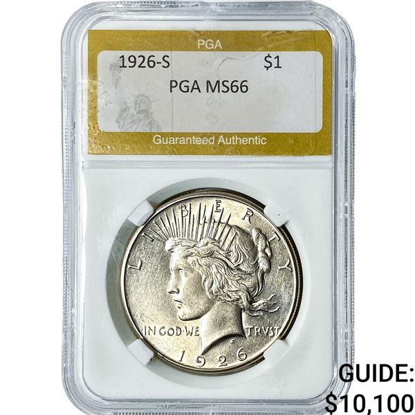 1926-S Silver Peace Dollar PGA MS66